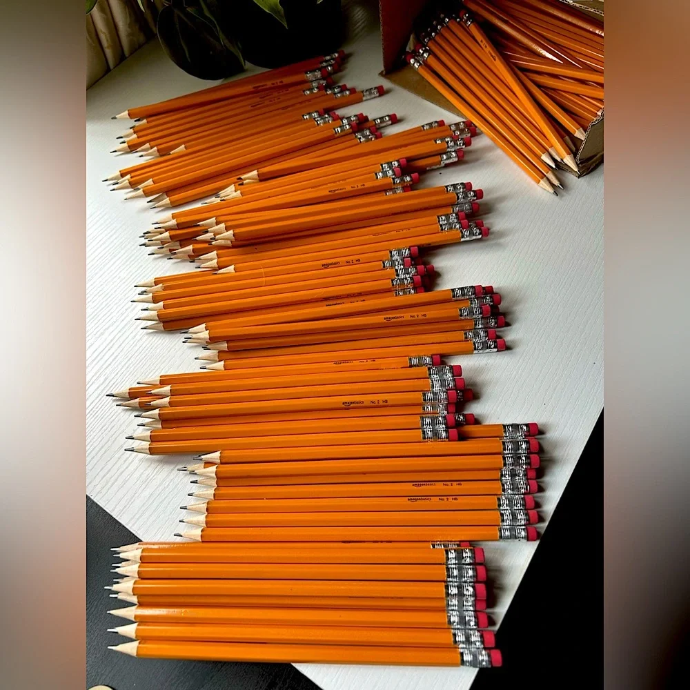 NWT Wood-Cased #2 Pencils, Pre-sharpened, HB Lead Bulk Box, 134 Count, Yellow